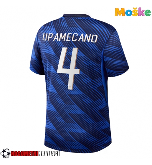 Moške Nogometnih dresov Francija Dayot Upamecano #4 Domači SP 2026 Kratki rokavi Moške Nogometnih dresov Francija Dayot Upamecano #4 Domači SP 2026 Kratki rokavi